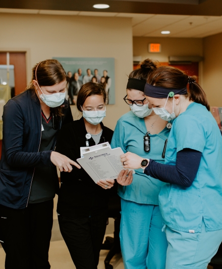 nursing staff in masks