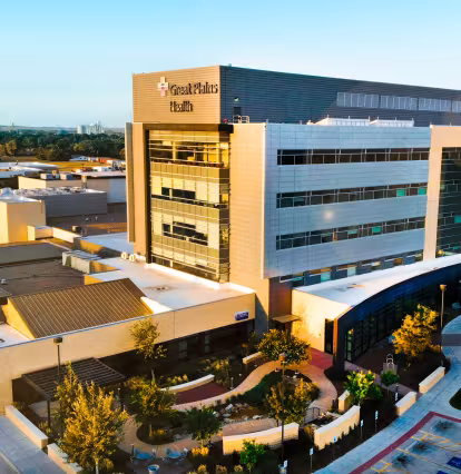hospital building arial view