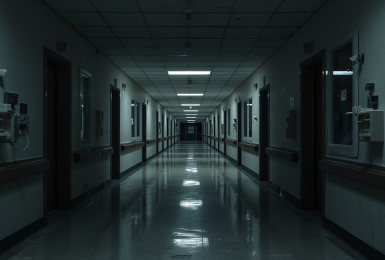 Empty Hospital Hallways